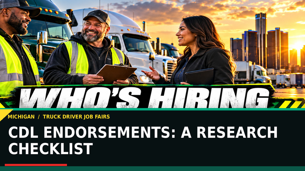 CDL Endorsements: A Research Checklist